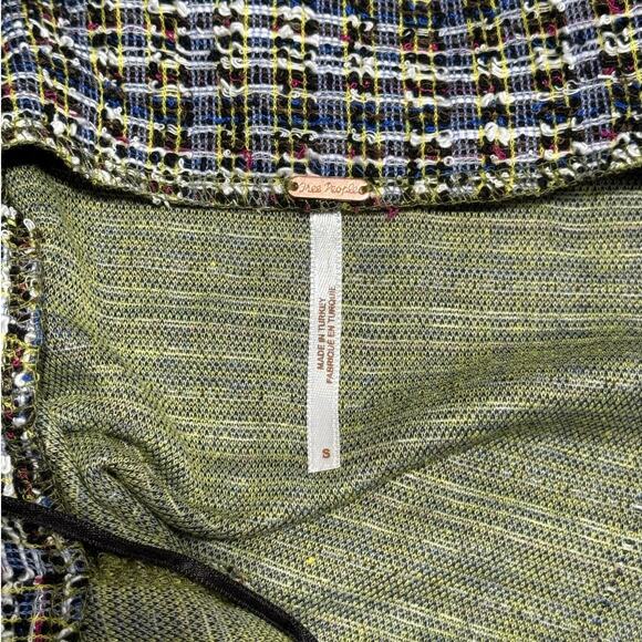 Free People Maxx Tweed Mini Shift Academia Dress - Size Small - Picture 14 of 14